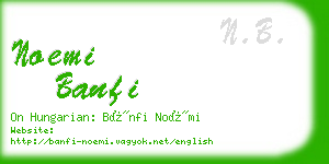 noemi banfi business card